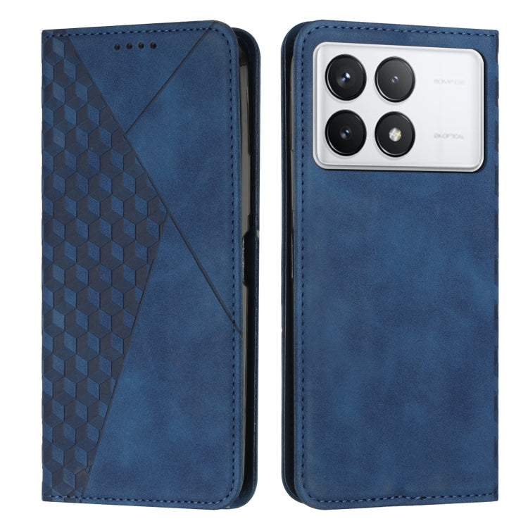 Diamond Splicing Skin Feel Magnetic Leather Phone Case