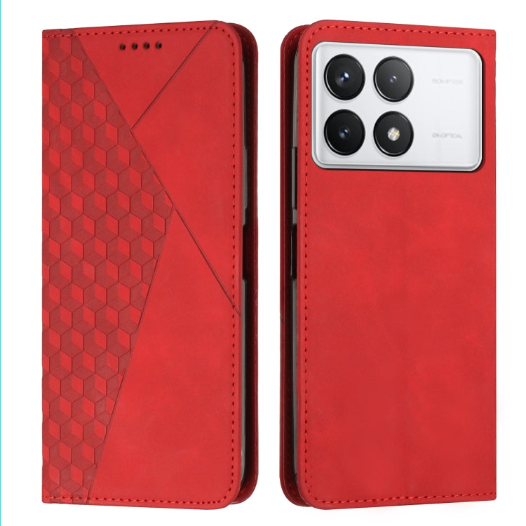 Diamond Splicing Skin Feel Magnetic Leather Phone Case