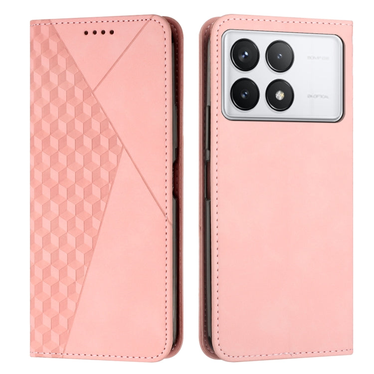 Diamond Splicing Skin Feel Magnetic Leather Phone Case