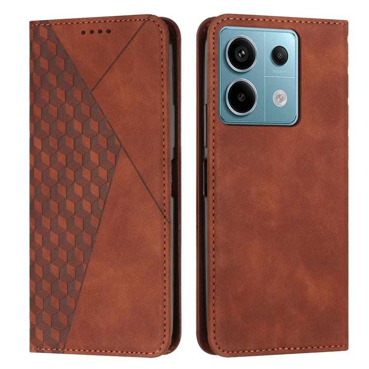 Diamond Splicing Skin Feel Magnetic Leather Phone Case