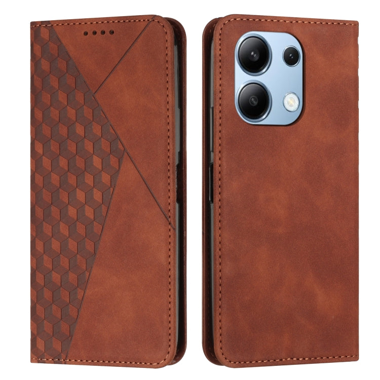 Diamond Splicing Skin Feel Magnetic Leather Phone Case