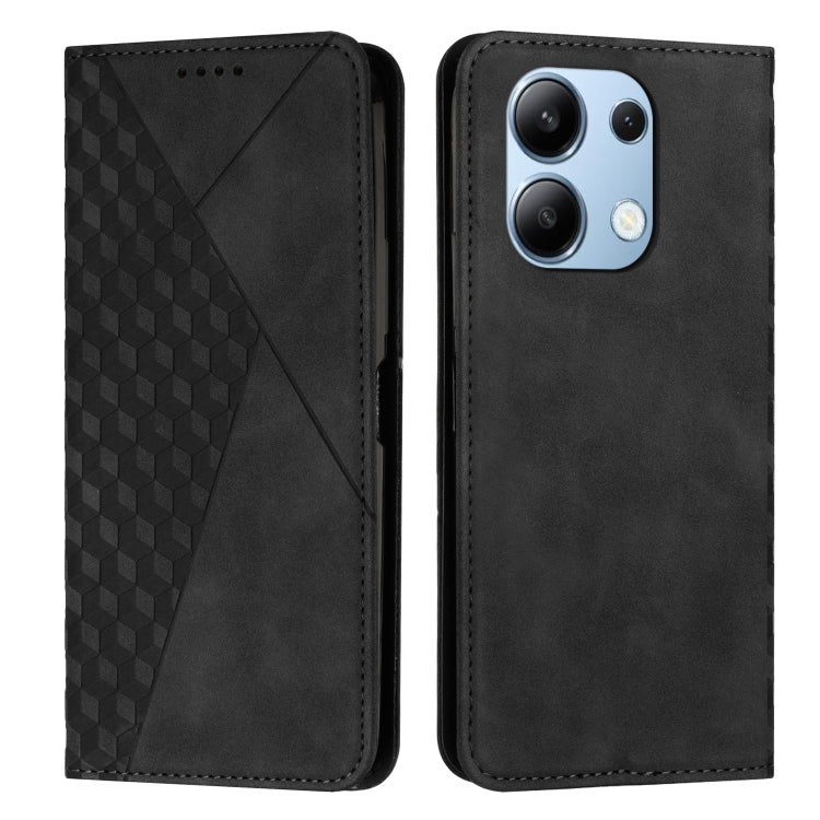 Diamond Splicing Skin Feel Magnetic Leather Phone Case