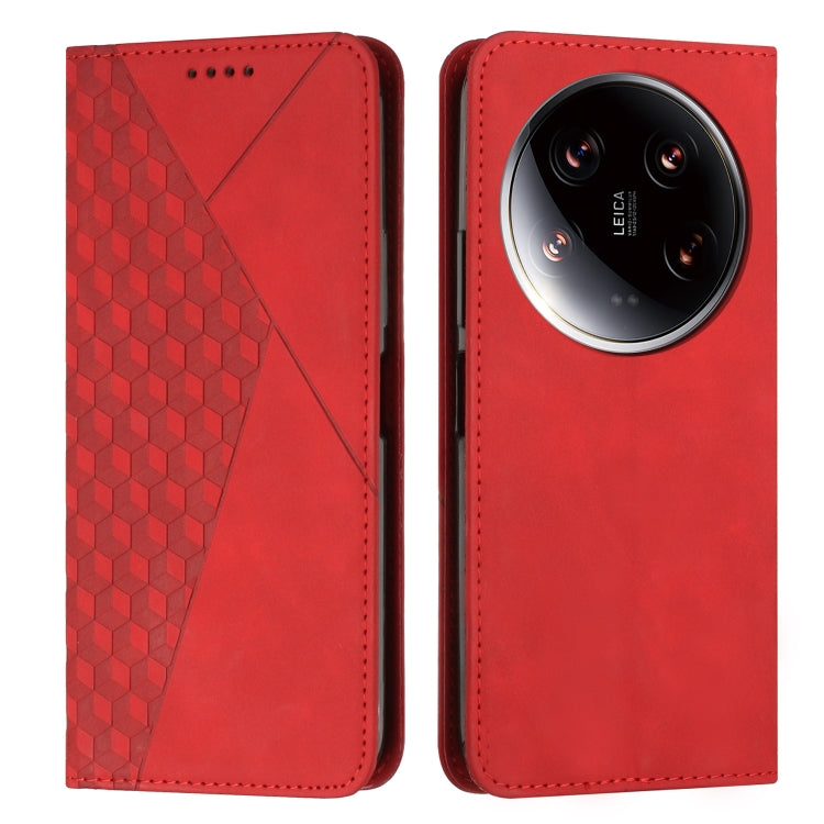 Diamond Splicing Skin Feel Magnetic Leather Phone Case
