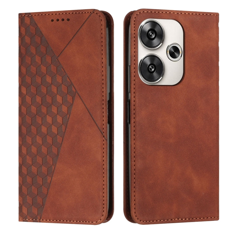 Diamond Splicing Skin Feel Magnetic Leather Phone Case