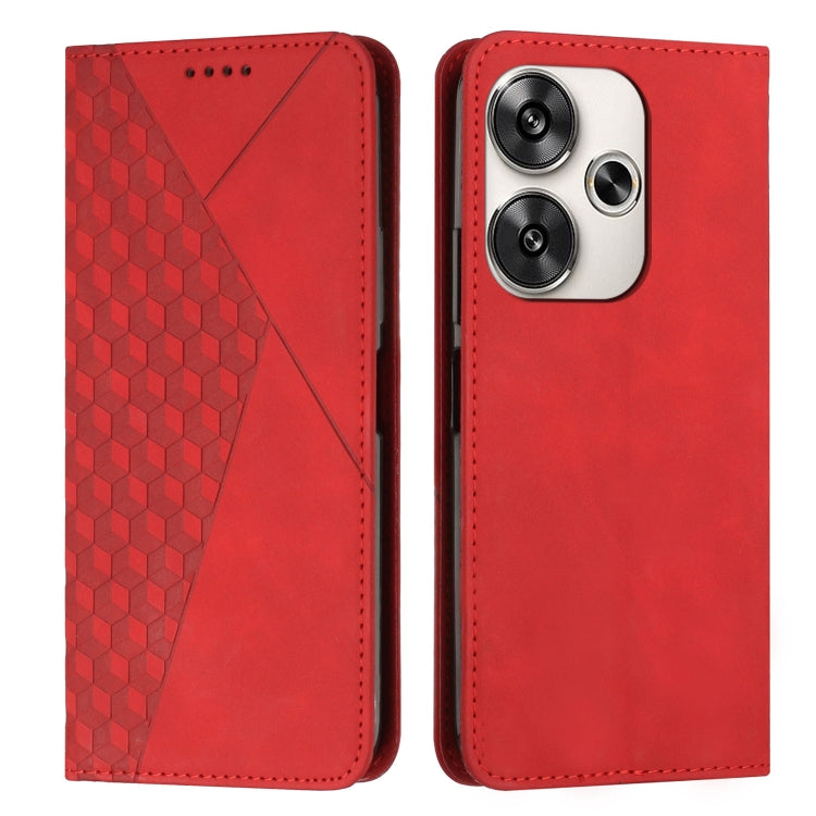 Diamond Splicing Skin Feel Magnetic Leather Phone Case
