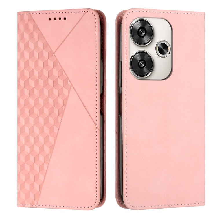 Diamond Splicing Skin Feel Magnetic Leather Phone Case
