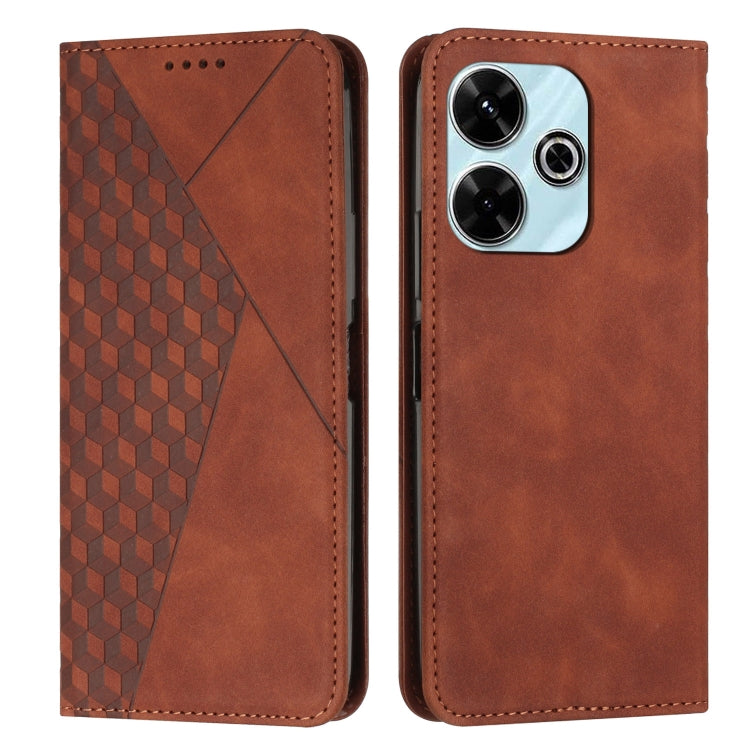 Diamond Splicing Skin Feel Magnetic Leather Phone Case