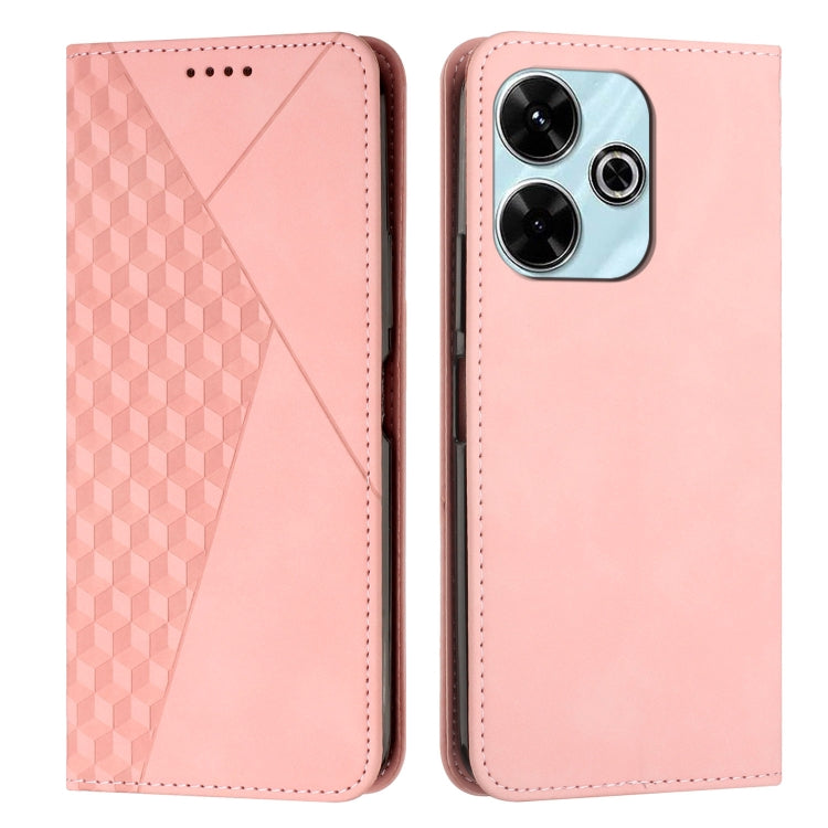 Diamond Splicing Skin Feel Magnetic Leather Phone Case