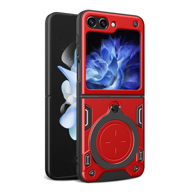 CD Texture Magnetic Holder Phone Case, For Samsung Galaxy Z Flip7, For Samsung Galaxy Z Flip5