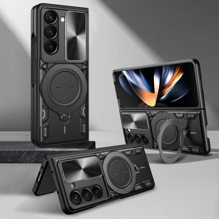 CD Texture Sliding Camshield Magnetic Holder Phone Case, For Samsung Galaxy Z Fold7, For Samsung Galaxy Z Fold5