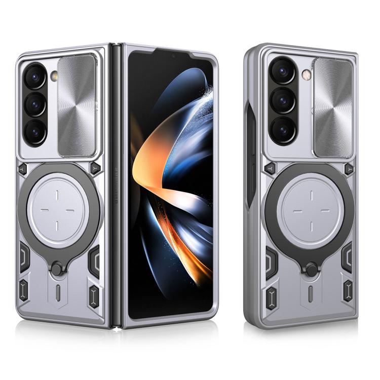 CD Texture Sliding Camshield Magnetic Holder Phone Case, For Samsung Galaxy Z Fold7, For Samsung Galaxy Z Fold5