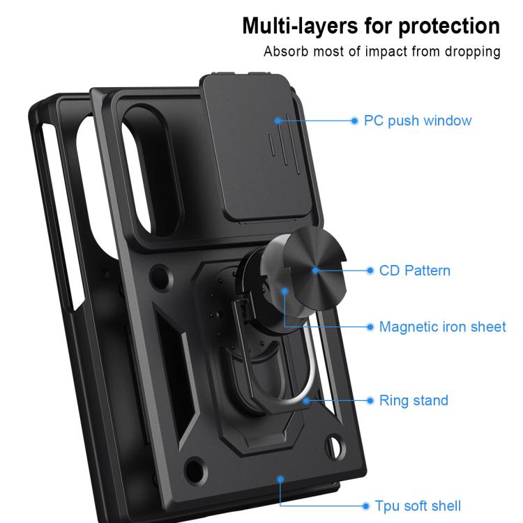 Sliding Camera Cover Design TPU+PC Phone Case, For Galaxy Z Fold8 5G, For Galaxy Z Fold8 Ultra 5G, For Samsung Galaxy Z Fold7