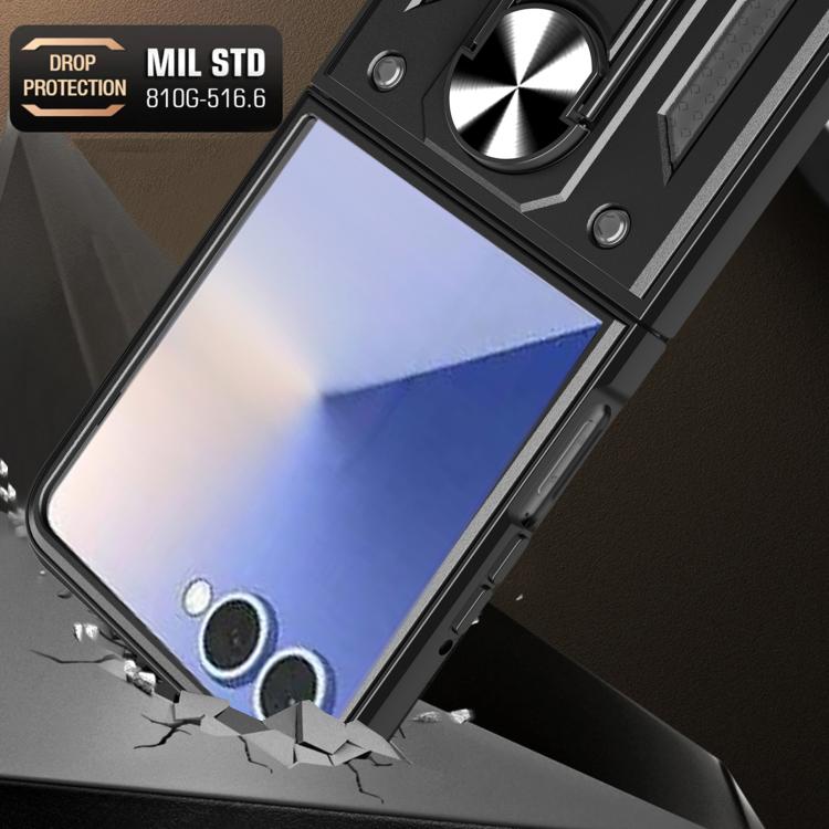 Armor Magnetic Bracket TPU+PC Phone Case, For Samsung Galaxy Z Flip8 5G, For Samsung Galaxy Z Flip7, For Samsung Galaxy Z Flip6