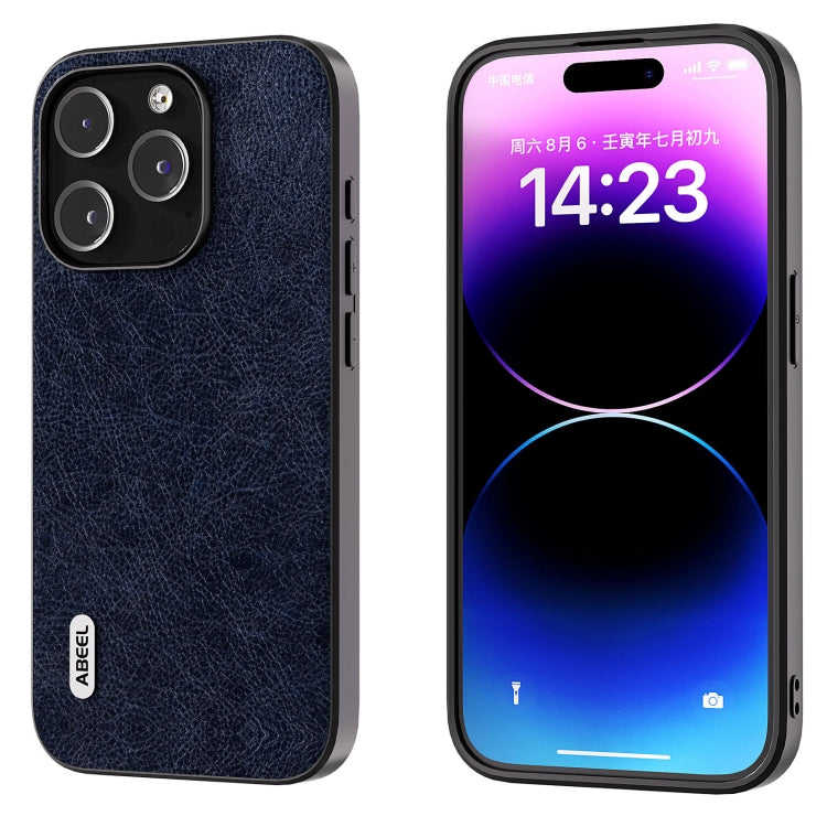 ABEEL Retro Litchi Texture PU Phone Case, For iPhone 15 Pro Max, For iPhone 15 Pro, For iPhone 15 Plus, For iPhone 15, For iPhone 14 Plus, For iPhone 14