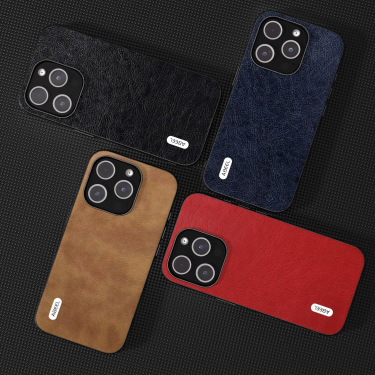ABEEL Retro Litchi Texture PU Phone Case, For iPhone 14 Pro, For iPhone 14 Pro Max