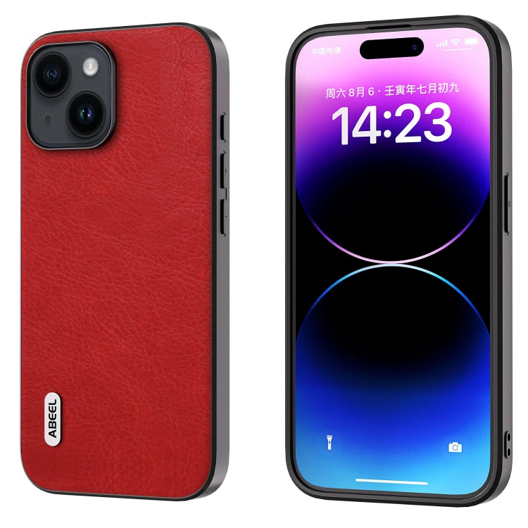 ABEEL Retro Litchi Texture PU Phone Case, For iPhone 15 Pro Max, For iPhone 15 Pro, For iPhone 15 Plus, For iPhone 15, For iPhone 14 Plus, For iPhone 14