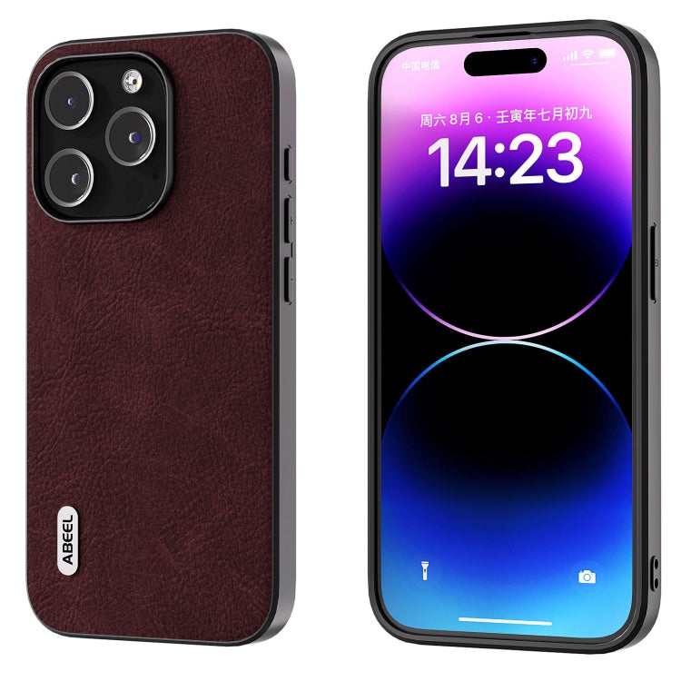 ABEEL Dream Litchi Texture PU Phone Case, For iPhone 15 Pro Max, For iPhone 15 Pro, For iPhone 15 Plus, For iPhone 15, For iPhone 14 Plus, For iPhone 14