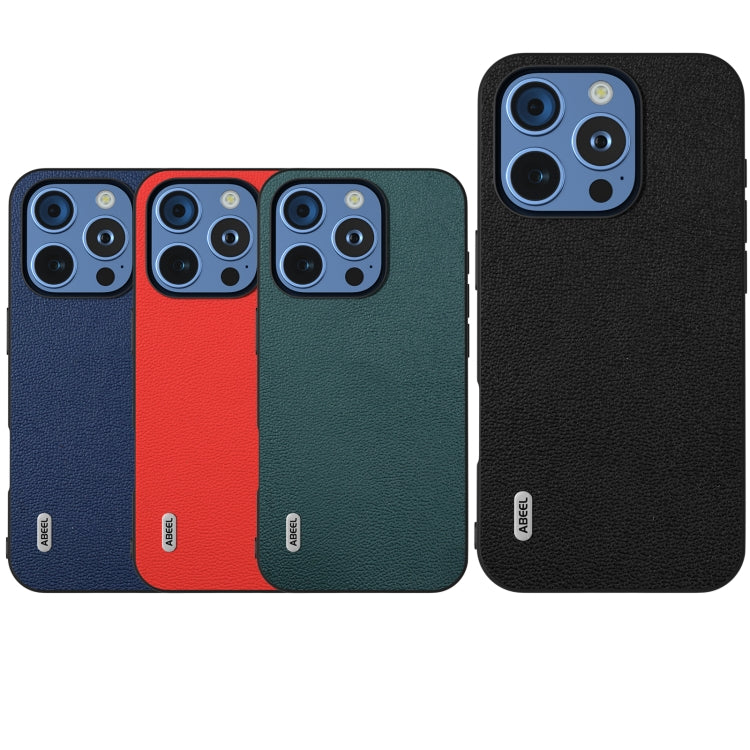 ABEEL Genuine Leather Luolai Series Phone Case, For iPhone 16 Pro Max, For iPhone 16 Pro, For iPhone 16 Plus, For iPhone 16, For iPhone 15 Pro Max, For iPhone 15 Pro