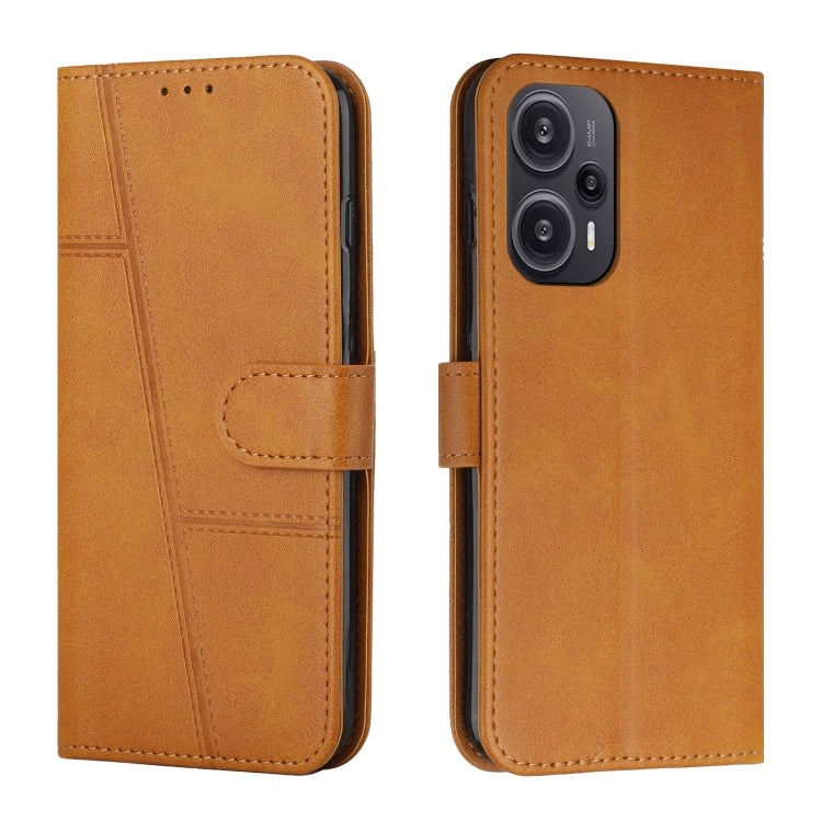 Stitching Calf Texture Buckle Leather Phone Case