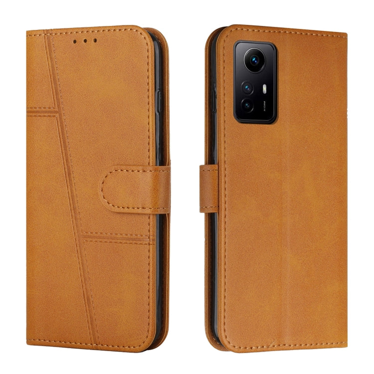 Stitching Calf Texture Buckle Leather Phone Case