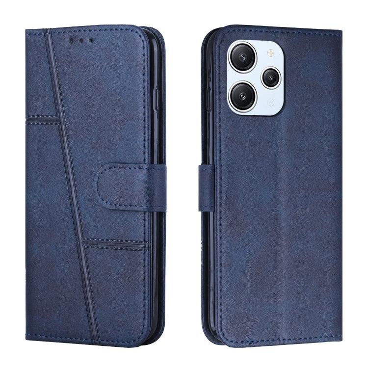 Stitching Calf Texture Buckle Leather Phone Case