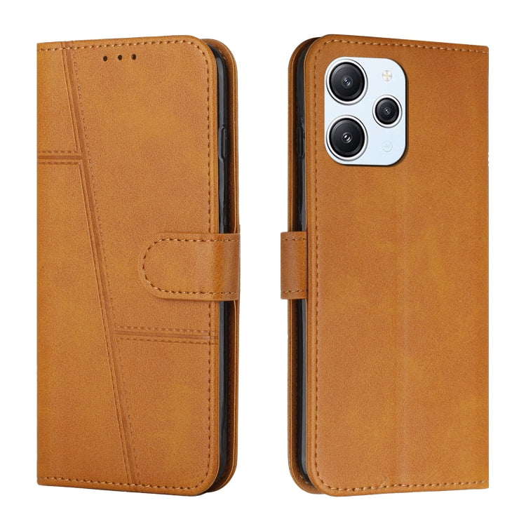 Stitching Calf Texture Buckle Leather Phone Case