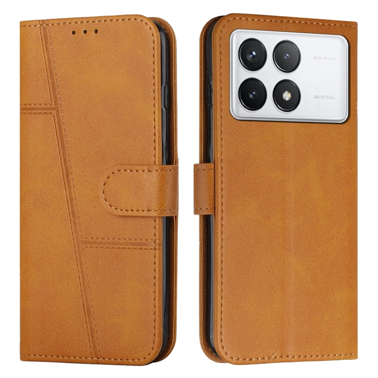 Stitching Calf Texture Buckle Leather Phone Case