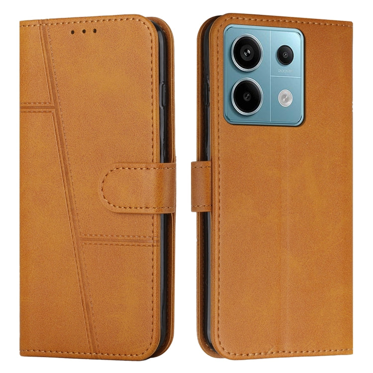 Stitching Calf Texture Buckle Leather Phone Case
