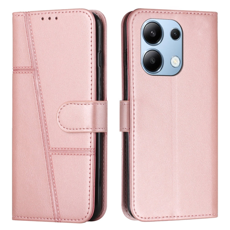 Stitching Calf Texture Buckle Leather Phone Case