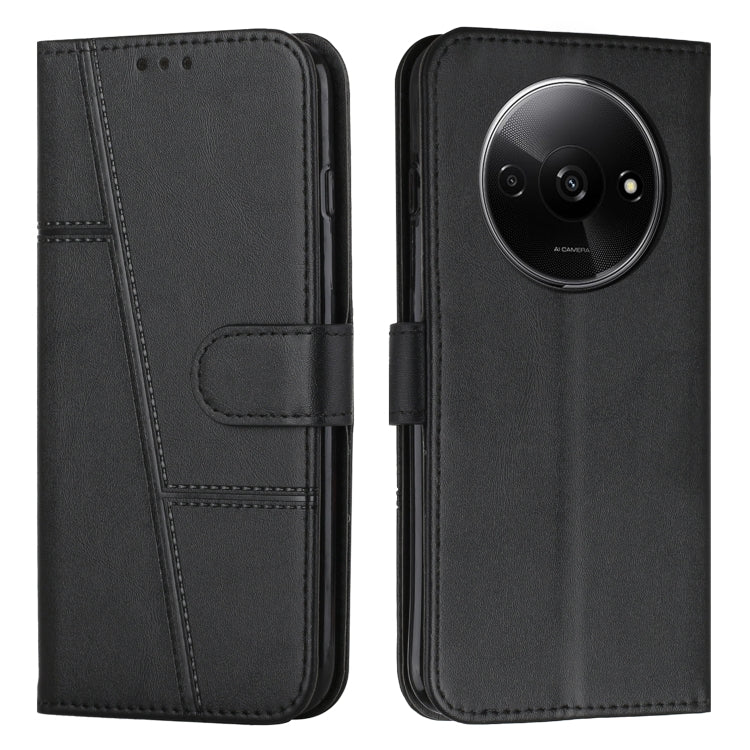 Stitching Calf Texture Buckle Leather Phone Case