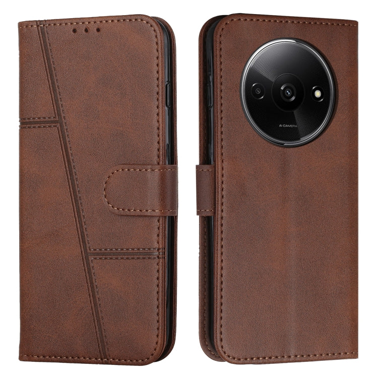 Stitching Calf Texture Buckle Leather Phone Case