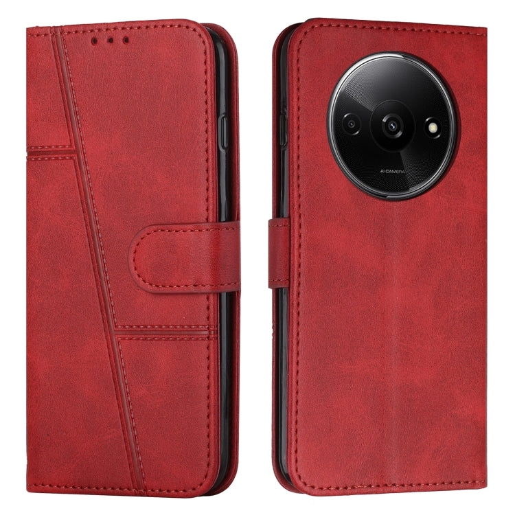 Stitching Calf Texture Buckle Leather Phone Case