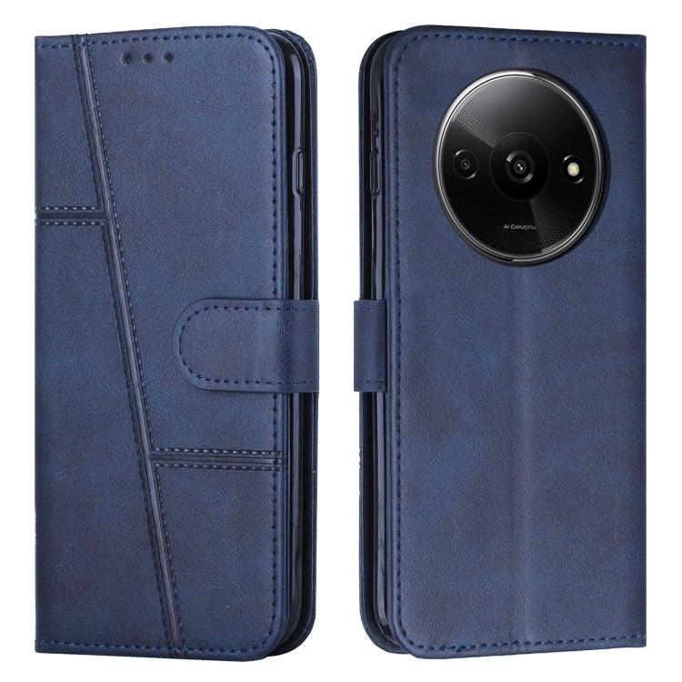 Stitching Calf Texture Buckle Leather Phone Case