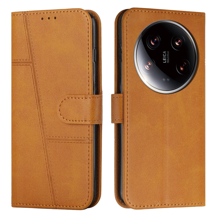 Stitching Calf Texture Buckle Leather Phone Case