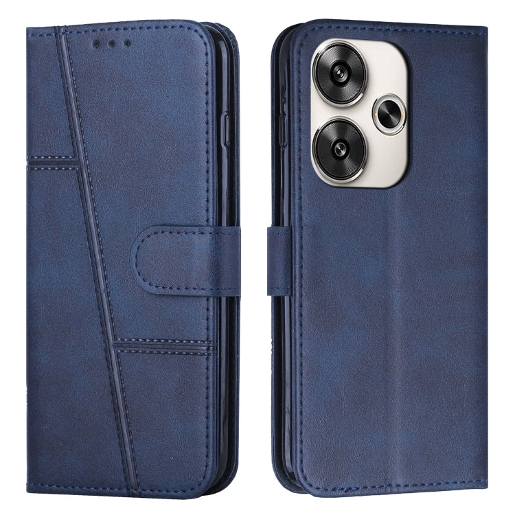 Stitching Calf Texture Buckle Leather Phone Case