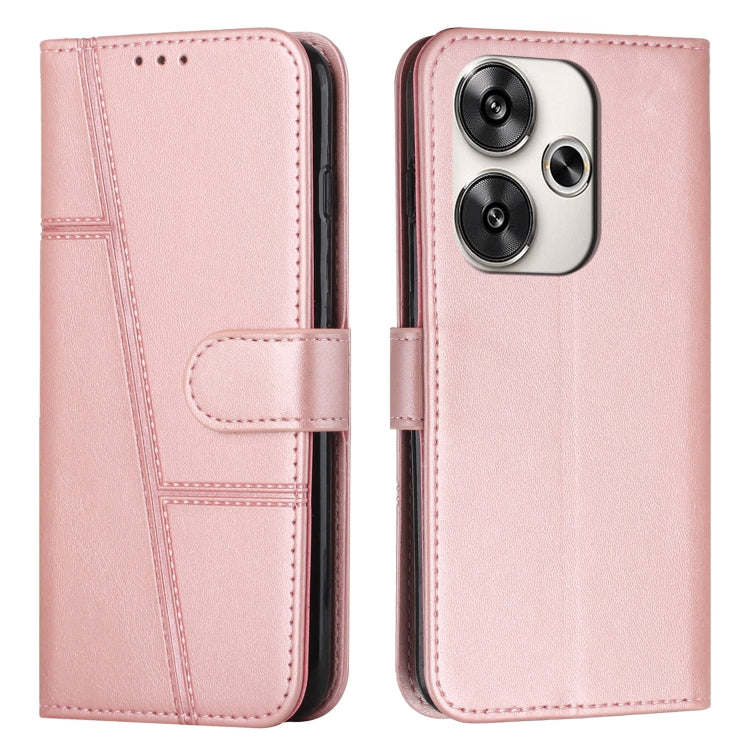 Stitching Calf Texture Buckle Leather Phone Case