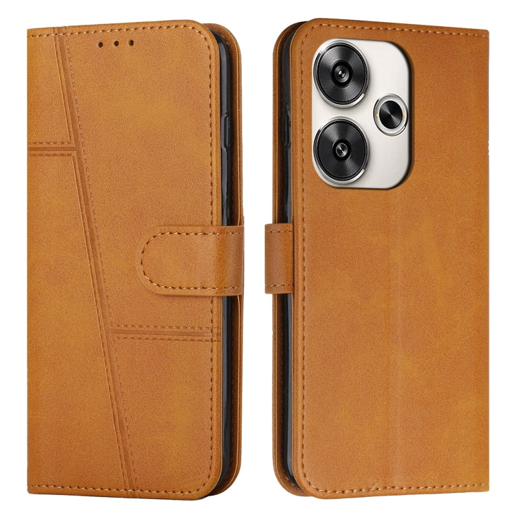 Stitching Calf Texture Buckle Leather Phone Case