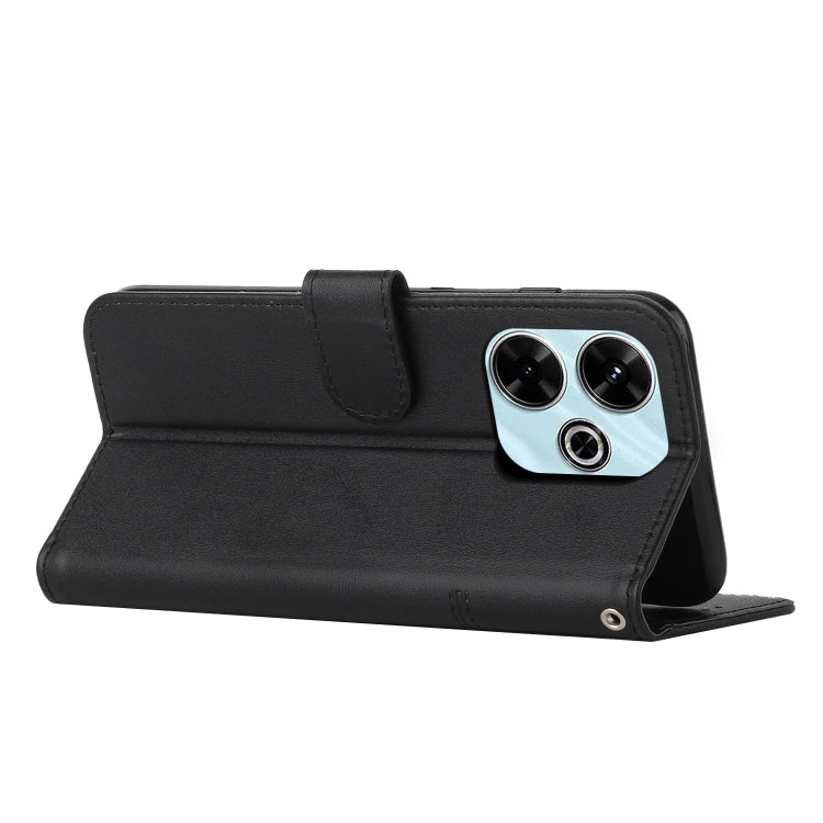 Stitching Calf Texture Buckle Leather Phone Case