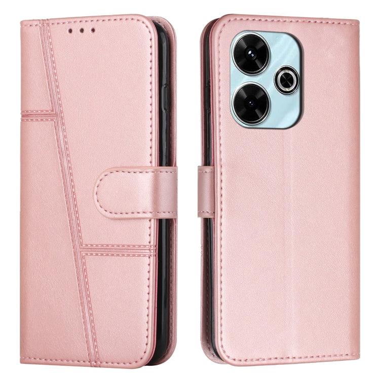 Stitching Calf Texture Buckle Leather Phone Case