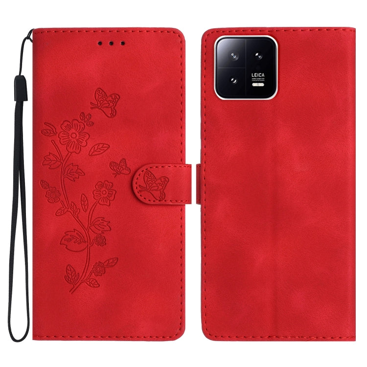 Flower Butterfly Embossing Pattern Leather Phone Case, For Xiaomi Redmi Note 12 5G, For Xiaomi 13 Pro, For Xiaomi 13, For Xiaomi 12T / 12T Pro