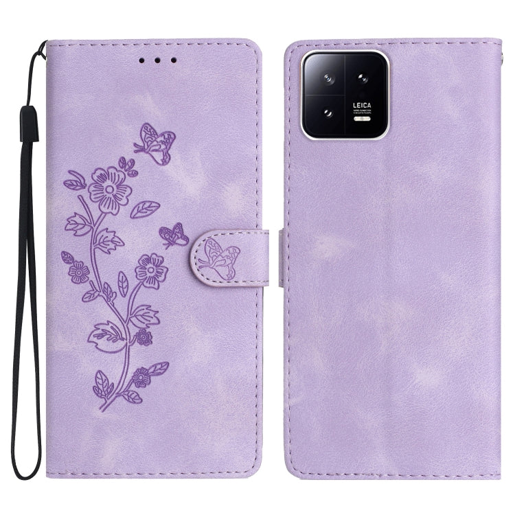 Flower Butterfly Embossing Pattern Leather Phone Case, For Xiaomi Redmi Note 12 5G, For Xiaomi 13 Pro, For Xiaomi 13, For Xiaomi 12T / 12T Pro