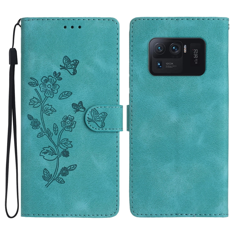 Flower Butterfly Embossing Pattern Leather Phone Case