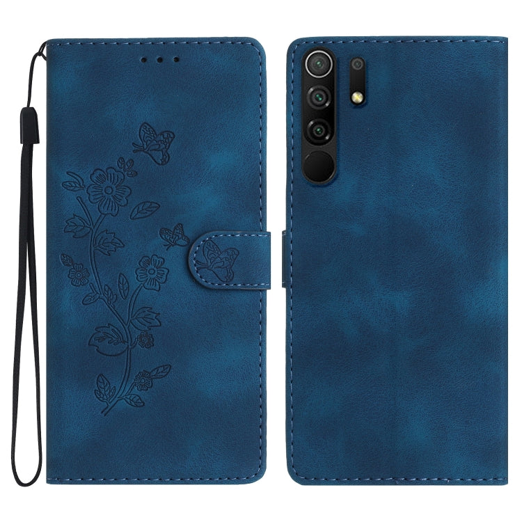 Flower Butterfly Embossing Pattern Leather Phone Case