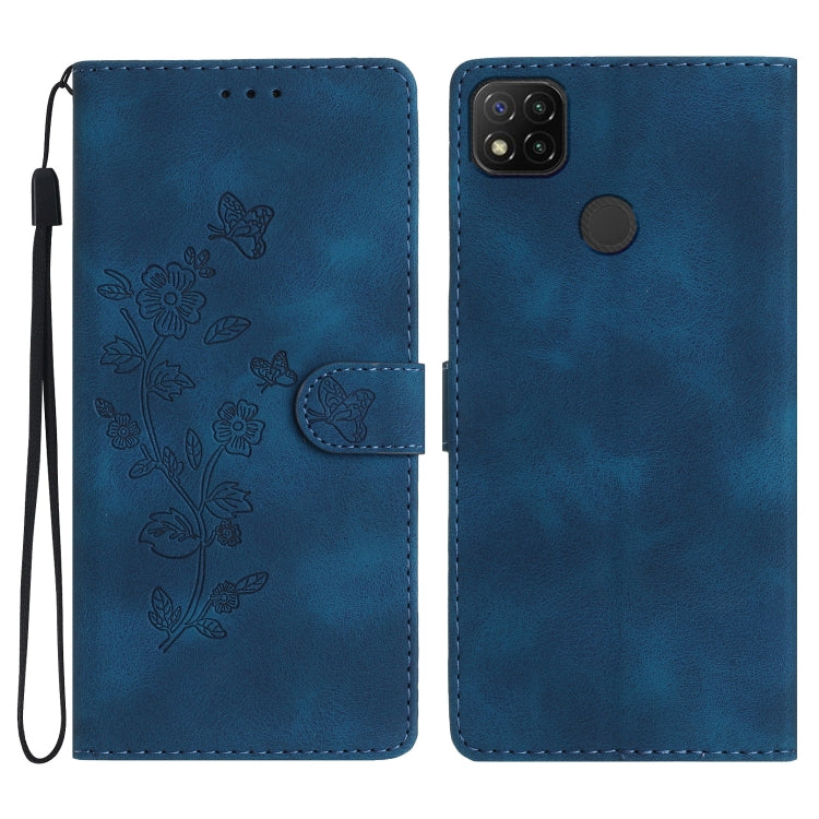 Flower Butterfly Embossing Pattern Leather Phone Case
