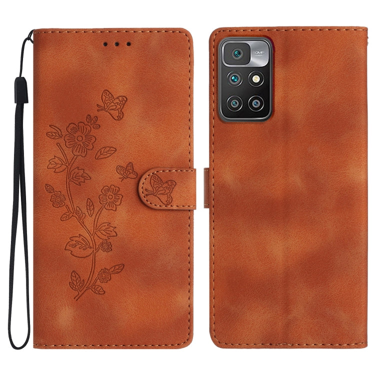Flower Butterfly Embossing Pattern Leather Phone Case