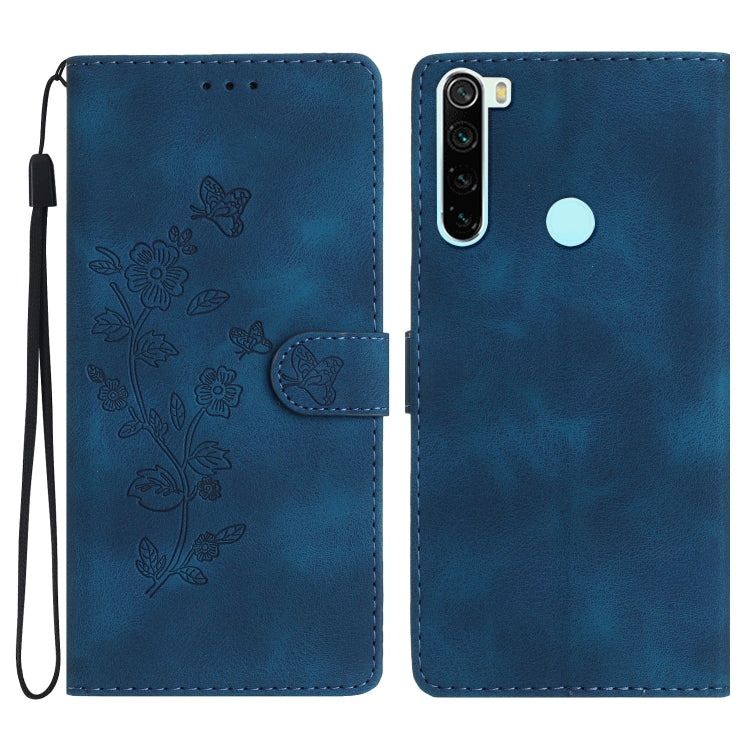 Flower Butterfly Embossing Pattern Leather Phone Case