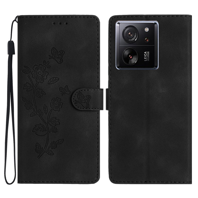 Flower Butterfly Embossing Pattern Leather Phone Case, For Xiaomi Redmi Note 12S, For Xiaomi Redmi 13C 4G, For Xiaomi Redmi Note 12 Pro 5G, For Xiaomi 13T