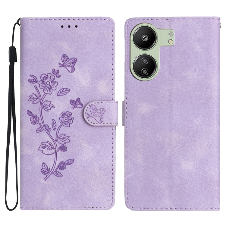 Flower Butterfly Embossing Pattern Leather Phone Case, For Xiaomi Redmi Note 12S, For Xiaomi Redmi 13C 4G, For Xiaomi Redmi Note 12 Pro 5G, For Xiaomi 13T