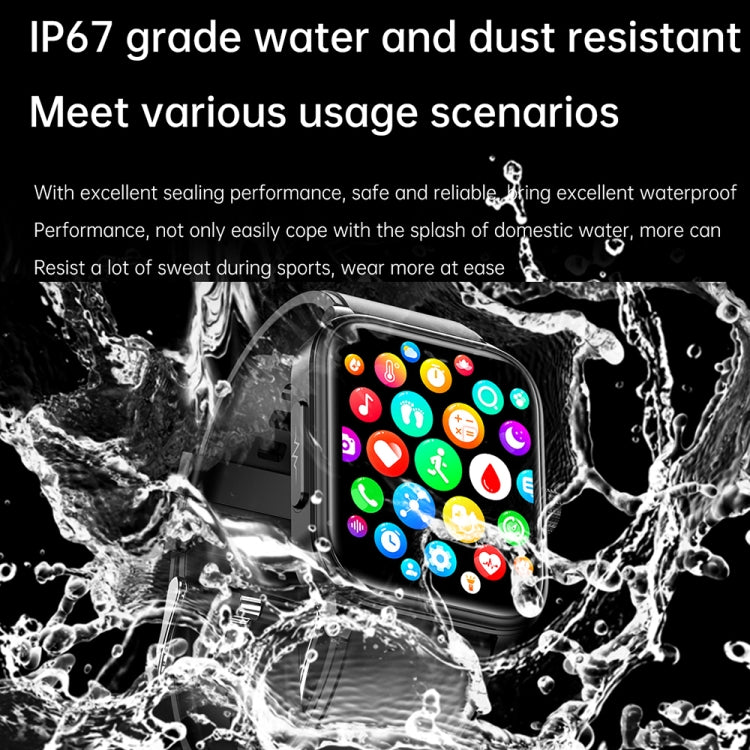 ET540 1.91 inch IP67 Waterproof Silicone Band Smart Watch, Support ECG / Non-invasive Blood Glucose Measurement, ET540 (Blue), ET540 (Red)
