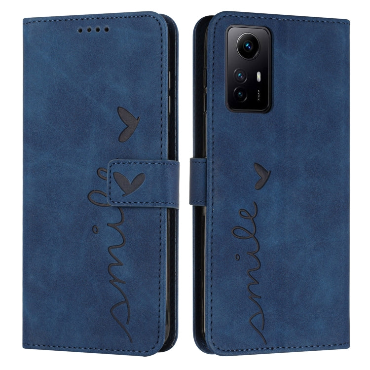 Skin Feel Heart Pattern Leather Phone Case, For Xiaomi Redmi 12 4G, For Xiaomi Redmi Note 12 Turbo/Poco F5, For Xiaomi Redmi Note 12S 4G Global